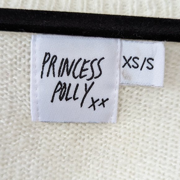 Princess Polly Cropped Cream Sweater Size Small - Picture 9 of 12